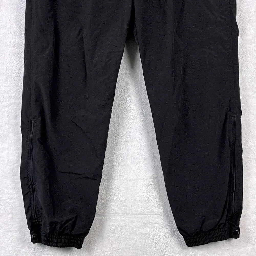 VTG LL Bean Rain Pants Mens L Black Nylon Drawstring Outdoor Trekking 80s 90s